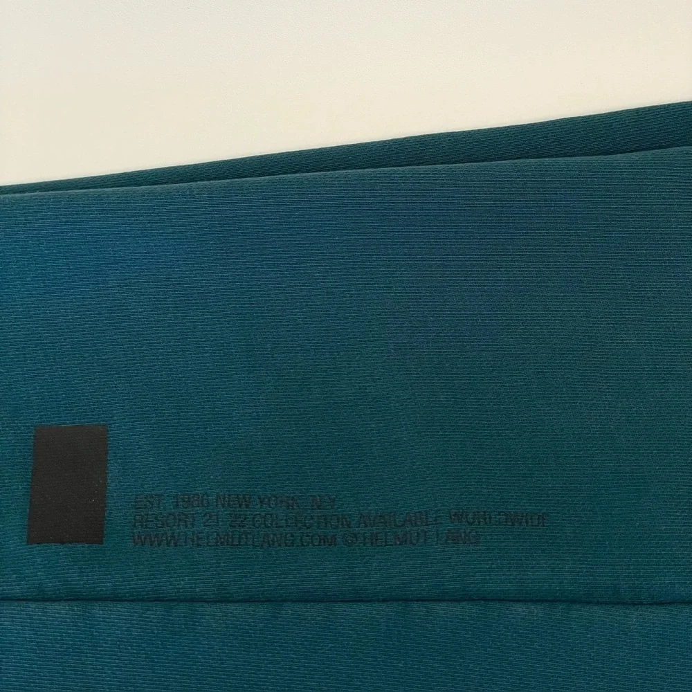 Helmut Lang Slim Logo Jogger Pant Drawstring Sweatpants Neptune Teal Small